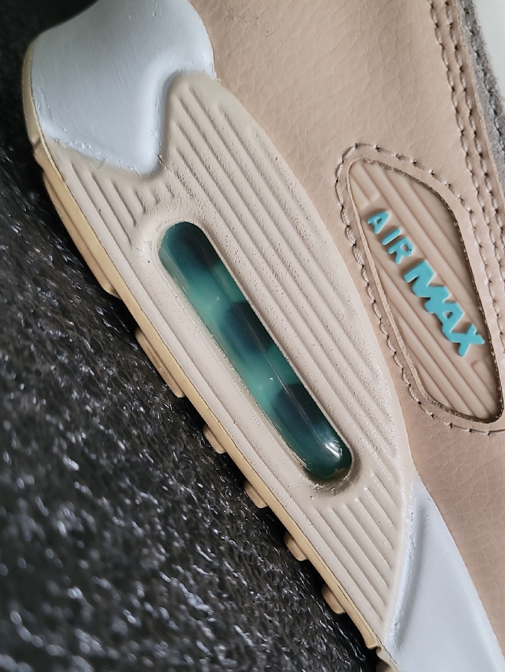 Nike Wmns Air Max 90 Se 'Mama' "Teal/Cream/Tan" Wmns 9 Fast Shipper. - Picture 12 of 15